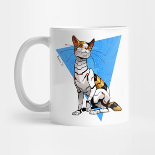 Cyborg Bobtail Cat Mug